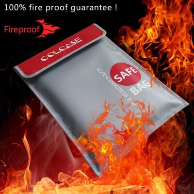 Fireproof Document Bag (2000  )15 x 11 Inches Silicone Coat ~ FREE SHIPPING!