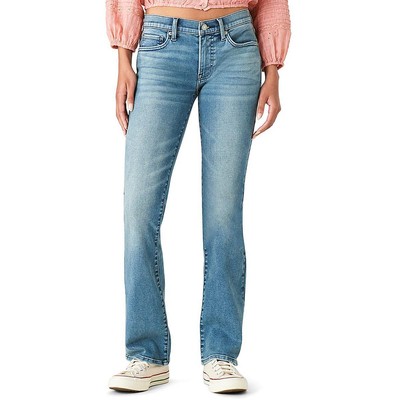 Lucky Brand Womens Sweet Blue Mid-Rise Stretch Bootcut Jeans 6 Long BHFO 7947