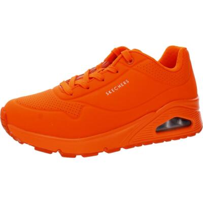 

Skechers Womens Uno-Night Shades Orange Sneakers Shoes 7 Medium (B,M) BHFO 1357, Neon orange