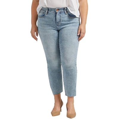 Женские джинсовые джинсы Jag Jeans рубиново-синего цвета средней посадки с прямыми штанинами Plus 22W BHFO 3863