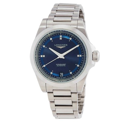 Pre-owned Longines Conquest Automatic Diamond Blue Dial Unisex Watch L3.430.4.97.6