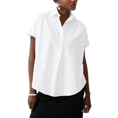 French Connection Womens V-Neck Collared Casual Blouse Top BHFO 3089