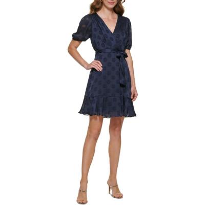 

Женское платье до колена с искусственным запахом DKNY BHFO 1297, Midnight
