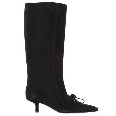 Pre-owned Burberry Black Storm 50mm Suede Boots