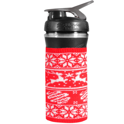Blender Bottle Special Edition Knitted Winter Sweater Bottle Sleeve - Red