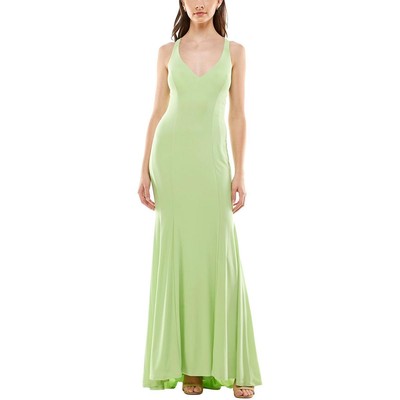 

Jump Apparel Женское зеленое трикотажное платье макси на бретелях для юниоров  BHFO 4392, Lime
