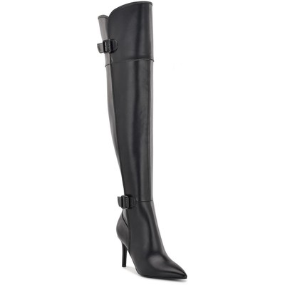 

Женские ботфорты Nine West из искусственной кожи с пряжкой Flye BHFO 6867, Черный, Flye