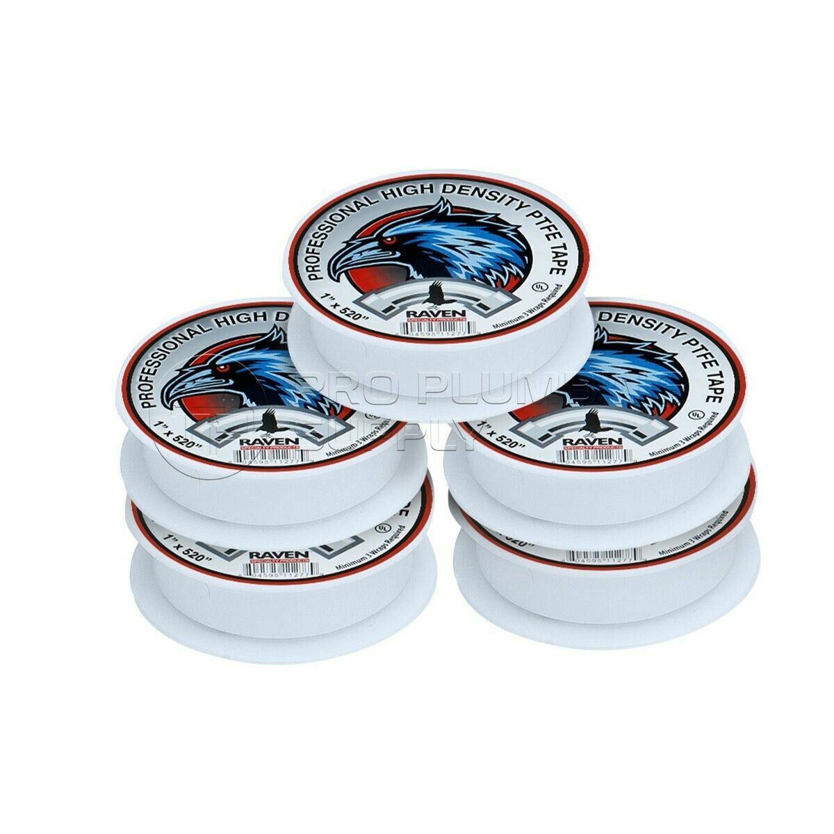 Raven R1645-5 PTFE Thread Seal Tape Professional Grade, 1 x 520 in. (5 Rolls)