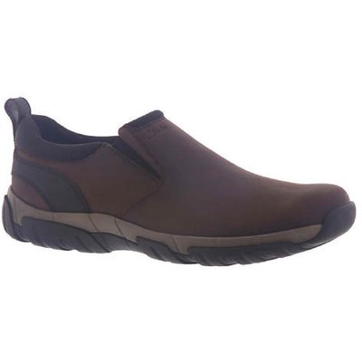 

Мужские коричневые кожаные сабо без шнуровки Clarks Grove Step, ширина 10 (E), BHFO 3763, Brown leather
