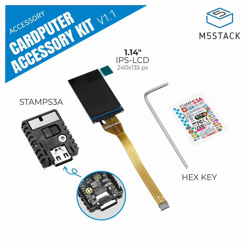 Official Cardputer Accessory Kit y1.1 (M5stamps3A + Display)
