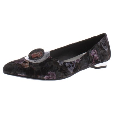 

Черные туфли на плоской подошве с острым носком Bellini Womens Frilly шириной 7,5 (C, D, W) BHFO 1521, Черный, Frilly