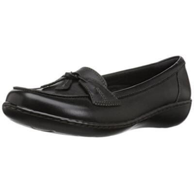 

Женские классические лоферы Clarks Ashland Bubble Black 10 Medium (B,M) BHFO 9318, Черный