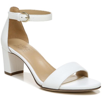 Женские босоножки-лодочки Naturalizer Womens Vera белого цвета на каблуке 8 см шириной (C, D, W) BHFO 3053