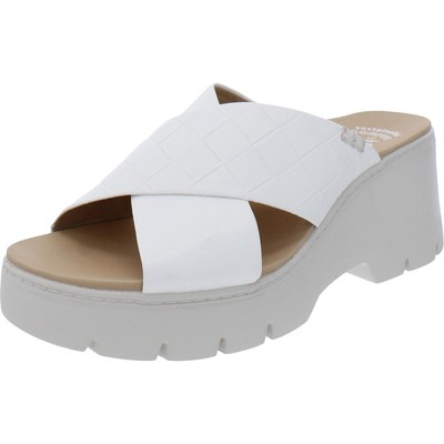 

Scholls Shoes Женские сандалии на платформе с высокими шлепанцами в клетку Обувь BHFO 0263, Checkin High