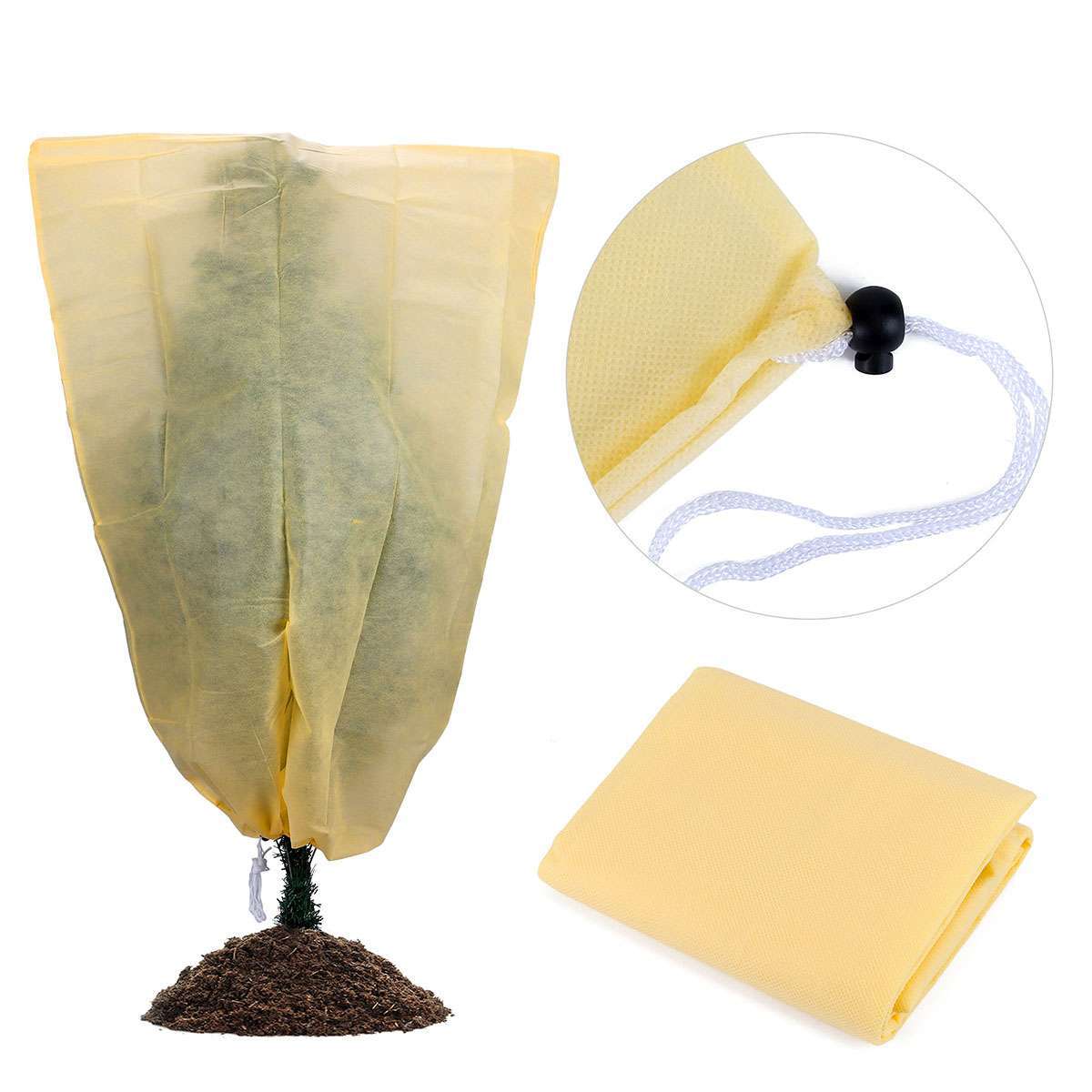 Frost Freeze Protection Bags For Plants Winter Drawstring Garden Plant Cover Bag