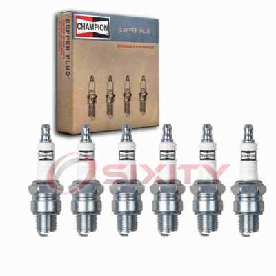6 pc Champion Copper Plus 828M Spark Plugs for QL77JC4 707 4551 3579 1472 yu
