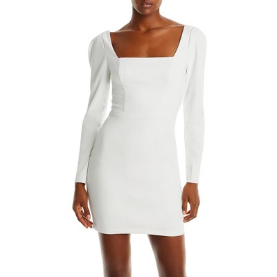 Короткое вечернее мини-платье Aqua Womens из белой искусственной кожи M BHFO 7683