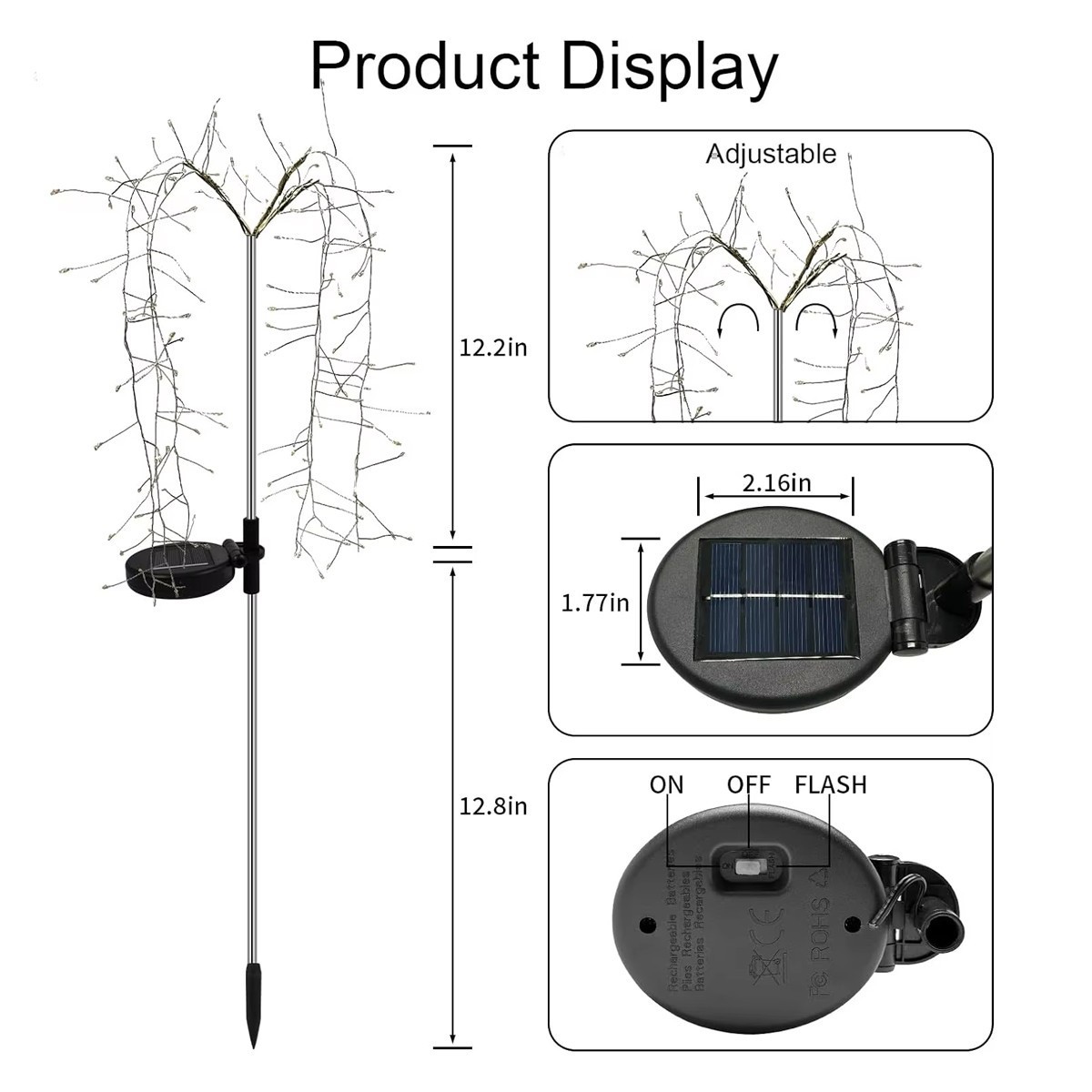 Solar garden light colour option