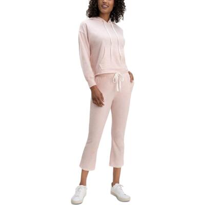 

Splendid Womens Raw Hem Comfy Cosy Hoodie Loungewear BHFO 4899, Peach multi