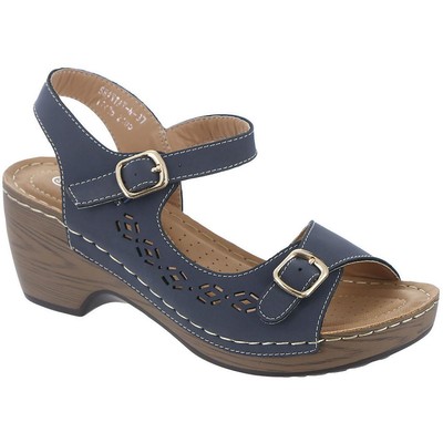 Patrizia by Spring Step Женские темно-синие босоножки Shantay на танкетке 40 см(B,M) 4894