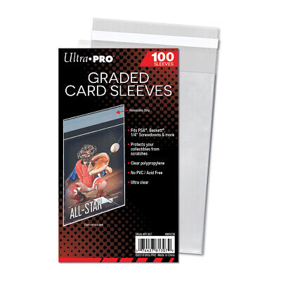 Pack of 100 Ultra Pro Resealable Graded Card Sleeves PSA BGS (SGC Perfect Fit)