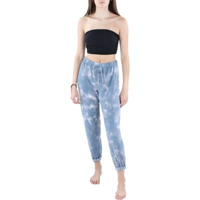 Lulus Womens Blue Tie-Dye Comfy Cozy Sweatpants Loungewear S BHFO 1279