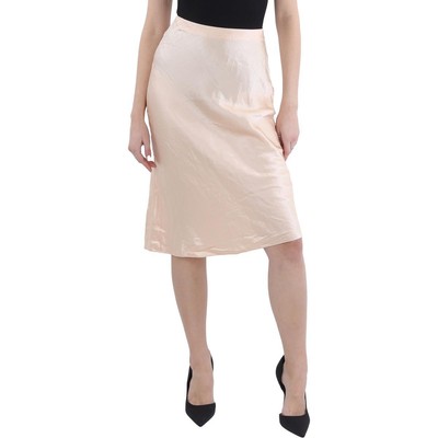 Vince Womens   Pink Satin Slip Party Elastic Waist Midi Skirt XS BHFO 1956