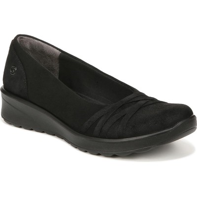 Bzees Womens Goody Black Faux Suede Ballet Flats 6.5 Medium (B,M) BHFO 9297