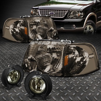 ЗАКОПЧЕННЫЙ КОРПУС ФАРЫ + УГОЛОК + ПРОТИВОТУМАННАЯ ФАРА ДАЛЬНЕГО СВЕТА OE ДЛЯ ВНЕДОРОЖНИКА FORD EXPLORER 02-05