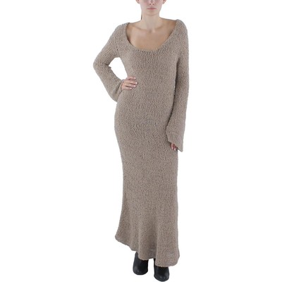 От Malene Birger Женское коричневое трикотажное платье-свитшот макси размера XS BHFO 6797