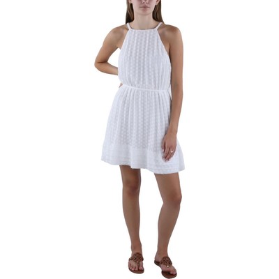 Женское белое плиссированное платье Tiana с поясом и расклешенными рукавами от Ramy Brook, M BHFO 7475