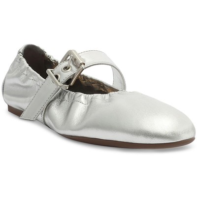 Женские балетки Schutz с регулируемой талией серебристого цвета 7.5 Medium (B,M) BHFO 5119