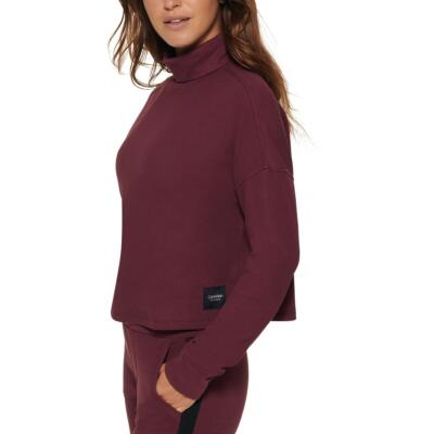 

Calvin Klein Performance Женская фиолетовая укороченная рубашка с высоким воротником  BHFO 9006, Java