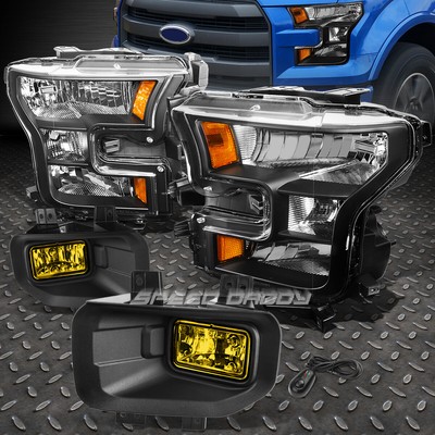 ЧЕРНЫЙ КОРПУС, ЯНТАРНАЯ БОКОВАЯ ФАРА + ЯНТАРНАЯ ПРОТИВОТУМАННАЯ ФАРА + ВЫКЛЮЧАТЕЛЬ + ПРОВОДКА ДЛЯ 15-17 F150