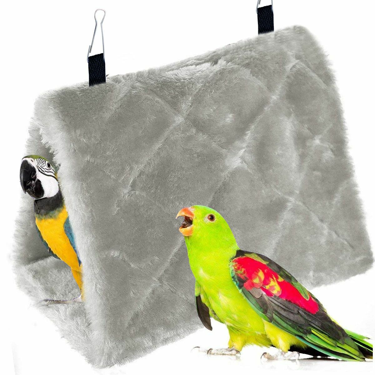 Pet Nest Plush Bird Cave Cage Warm Hanging Sleeping Bed Hut Tent Parrot Hammock