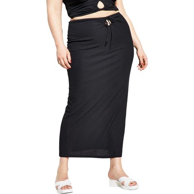 

Женская черная длинная нарядная макси-юбка с завязками спереди Royalty By Maluma  BHFO 4561, Черный