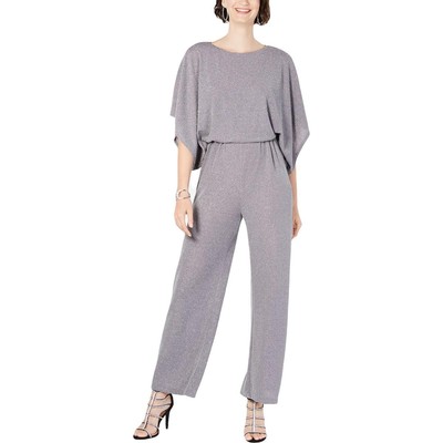 

Jessica Howard Womens Silver Metallic Dolman Sleeves Комбинезон  BHFO 9740, Серебряный