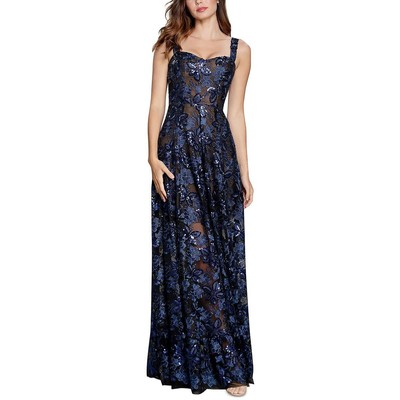 

Платье The Population Womens Anabel Navy Long Fit - Flare Dress Gown  BHFO 8981