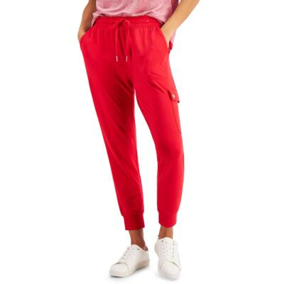

Tommy Hilfiger Женские красные свободные брюки-джоггеры в рубчик  BHFO 5783, Красный