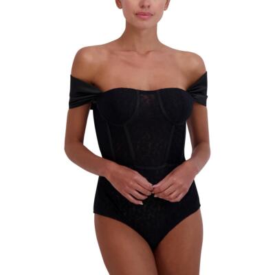 Женский кружевной топ-боди-стринги с открытыми плечами BCBGMAXAZRIA BHFO 9220