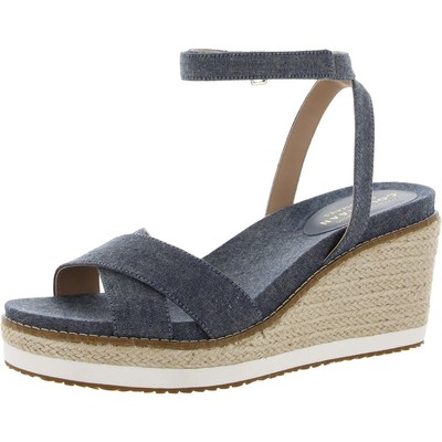 

Женские босоножки на танкетке Cole Haan Cloudfeel с открытым носком и ремешком на щиколотке BHFO 5316, Dark chambray, Cloudfeel