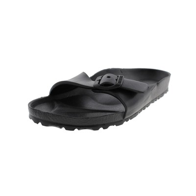 

Birkenstock Женские черные однотонные повседневные шлепанцы из искусственной кожи 40 BHFO 5424, Черный, BHFO