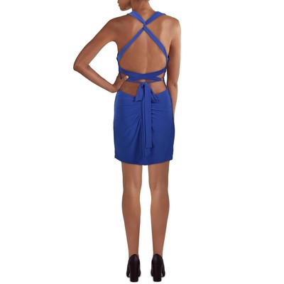 Женское синее мини-платье для коктейлей и вечеринок B. Darlin Juniors 7/8 BHFO 2037