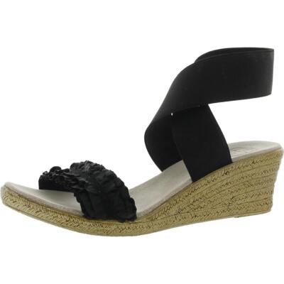 

Женские черные босоножки на танкетке Charleston Shoe Co. Carolina 10 Medium (B,M) 5588, Onyx