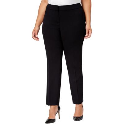

Женские черные прямые эластичные брюки Nine West Plus  BHFO 8725, Черный