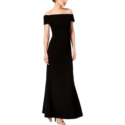 Женское черное вечернее платье Calvin Klein с открытыми плечами 2 BHFO 2614