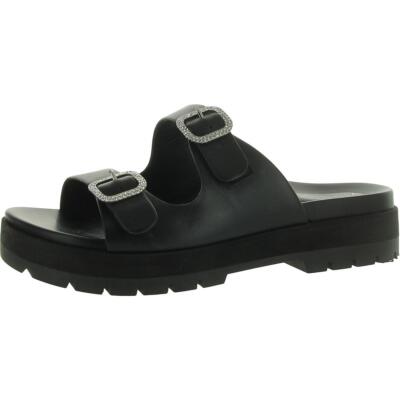 Vionic Womens Capitola Crystal Leather Slip On Flatform Sandals Shoes BHFO 4168