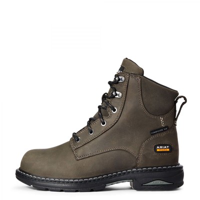Pre-owned Ariat Work Women's 6" Casey Composite Toe Work Boot Shadow - 10033921 In Black