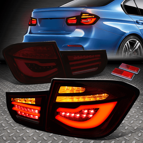 [ПОЛНЫЙ СВЕТОДИОД + ПОСЛЕДОВАТЕЛЬНЫЙ СИГНАЛ ПОВОРОТА]ДЛЯ 12-15 BMW F30 4DR ЛАМПА ЗАДНЕГО ФОНАРЯ КРАСНАЯ/ДЫМЧАТАЯ