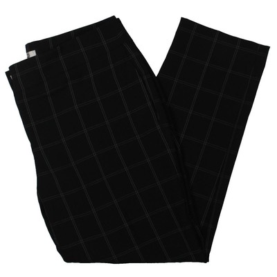 

Женские черно-белые узкие офисные классические брюки Kasper  BHFO 3819, Black/ vanilla ice